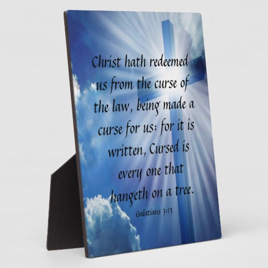 Galaten 3:13 Plaque Fotoplatte (Seite)