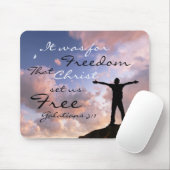 Galaten 5:1 für Freiheit, dass Christus Set uns fr Mousepad (Mit Mouse)