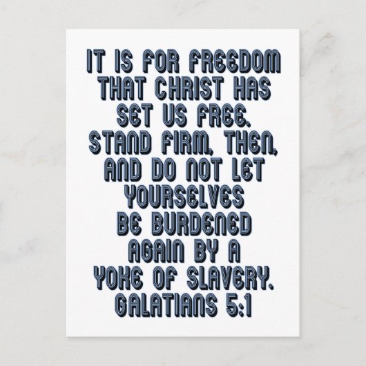 Galaten 5:1 postkarte (Vorderseite)