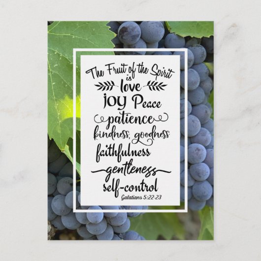 Galaten 5:22-23 Die Frucht des Geistes Postkarte (Vorderseite)