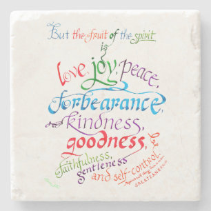 Galaten 5 22 23 Frucht des Geistes Bibelverses Steinuntersetzer