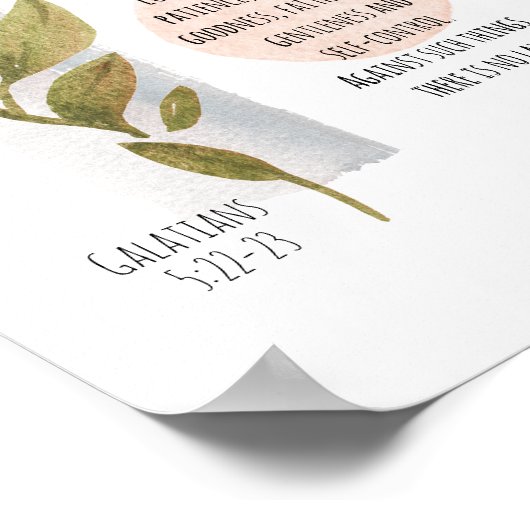 Galaten 5:22-23 Frucht des Geistes ist Liebe Joy Poster (Ecke)