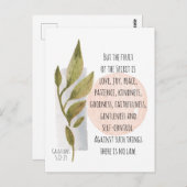 Galaten 5:22-23 Frucht des Geistes ist Liebe Joy Postkarte (Vorne/Hinten)