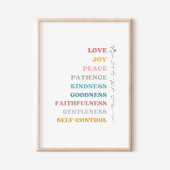 Galaten 5:22-23 Frucht des Geistes Poster