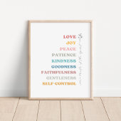 Galaten 5:22-23 Frucht des Geistes Poster