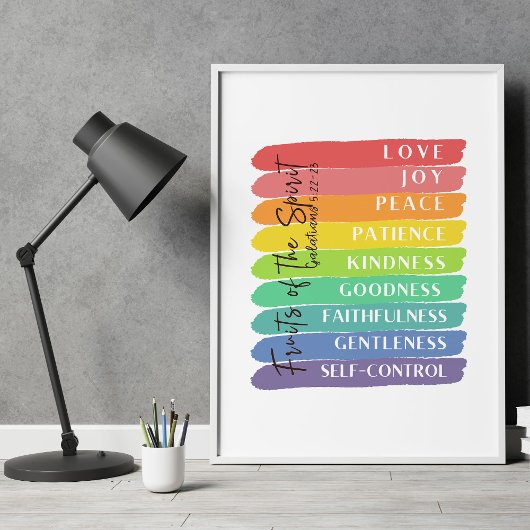 Galaten 5:22-23 Frucht des Geistes Poster