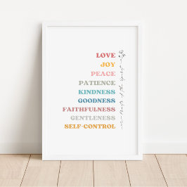 Galaten 5:22-23 Frucht des Geistes Poster