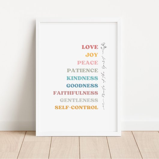 Galaten 5:22-23 Frucht des Geistes Poster