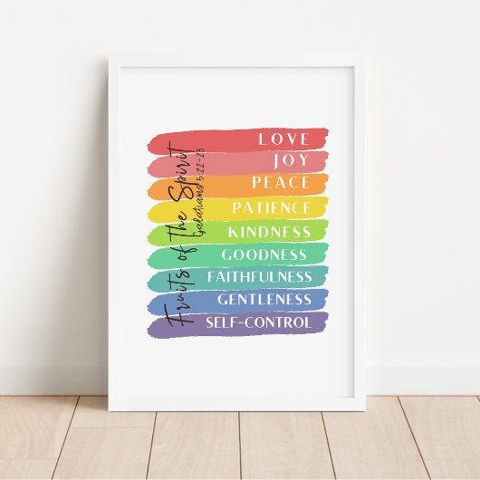 Galaten 5:22-23 Frucht des Geistes Poster