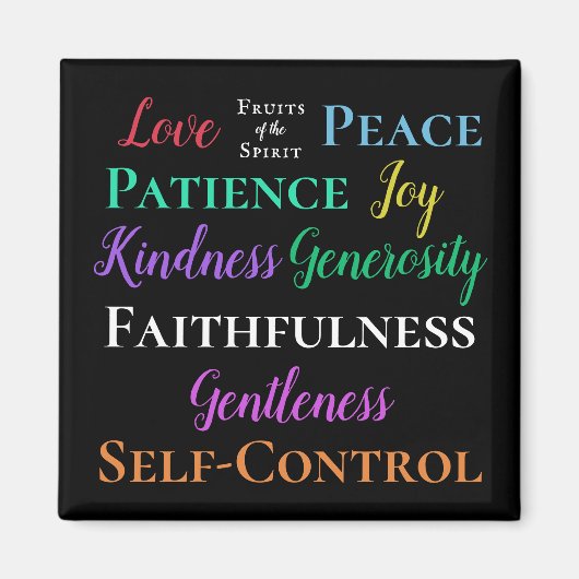 Galaten 5:22-23 Früchte des Geistes Magnet (Vorne)