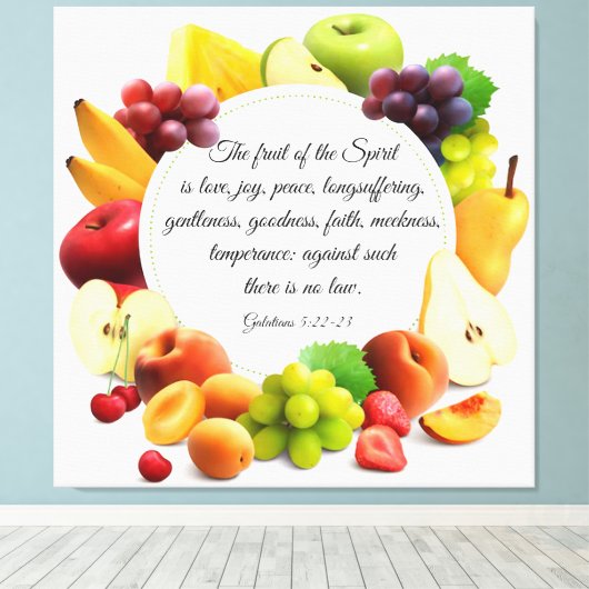 Galaten 5:22-23 Leinwand (Insitu (Holzboden))