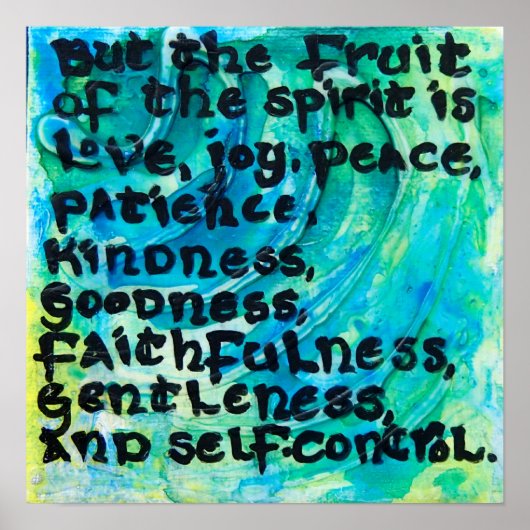 Galaten 5:22 - Die Frucht des Geistes Poster (Vorne)