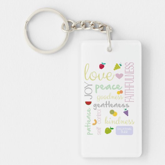 Galaten 5:22 niedlicher christlicher Schlüsselanhä Schlüsselanhänger (Vorderseite)