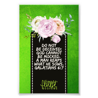 Galaten 6:7 Gott kann nicht verspottet werden Schr Fotodruck