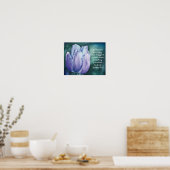 Galaten 6:9 Blue Tulip Poster (Küche)