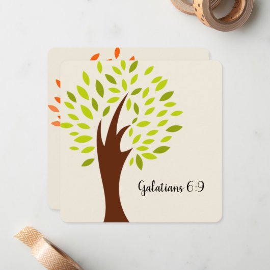 Galaten 6:9-Scripterkarte Mitteilungskarte (Vorderseite/Rückseite Beispiel)