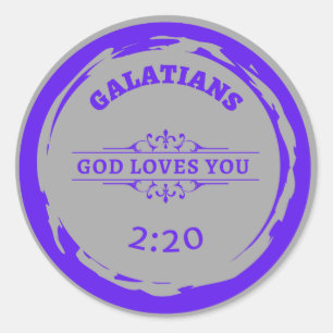 Galaten "GOTT LIEBEN YOU" CLASSIC ROUND STICKER