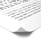 Galater 2:20 Christus lebt in mir Poster (Ecke)