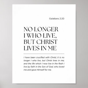 Galater 2:20 Christus lebt in mir Poster