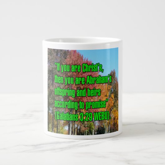 Galater 3:29 WEBU Mug Jumbo-Tasse (Vorderseite)