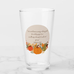 Galater 6:9 Ernte Herbst Kürbis Dankbar Glas