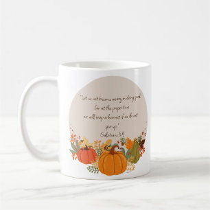 Galater 6:9 Ernte Herbst Kürbis Dankbar Kaffeetasse