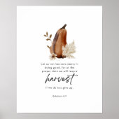 Galater 6:9 Schrift Ernte Christlich Poster (Vorne)