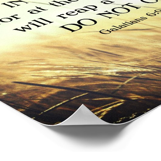 Galatianer 6:9 Werden Sie nicht müde, wenn es gut  Poster (Ecke)