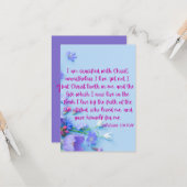 Galatians 2:20 KJV Bibelschrift Pic Begrüßung Karte (Vorderseite/Rückseite Beispiel)