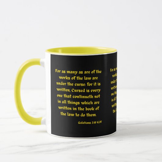 Galatians 3:10 KJV Bibelverse Zwei-Tone-Tasse Tasse (Links)