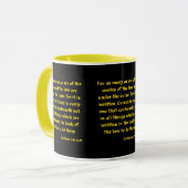 Galatians 3:10 KJV Bibelverse Zwei-Tone-Tasse Tasse (Vorderseite Links)