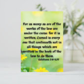 Galatians 3:10 KJV Bible Verse Pic Flat Gruß Karte (Stehend Vorderseite)