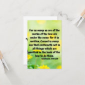 Galatians 3:10 KJV Bible Verse Pic Flat Gruß Karte (Vorderseite/Rückseite Beispiel)