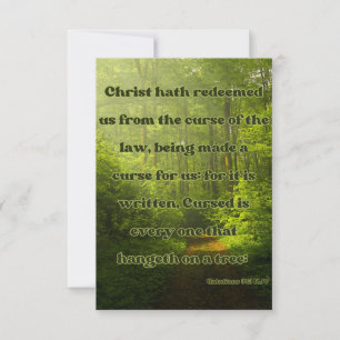 Galatians 3:13 KJV Bible Verse Pic Grußkarte Karte