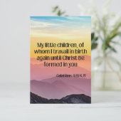 Galatians 4:19 KJV Bible Verse Pic Flat Gruß Karte (Stehend Vorderseite)
