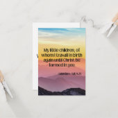 Galatians 4:19 KJV Bible Verse Pic Flat Gruß Karte (Vorderseite/Rückseite Beispiel)
