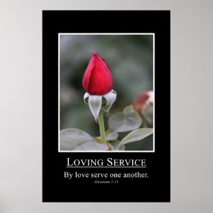Galatians 5:13 Serve andere mit Liebe Poster