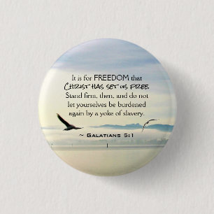 Galatians 5:1 Für FREEDOM Christ hat Set uns koste Button