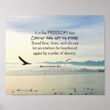 Galatians 5:1 Für FREEDOM Christ hat Set uns koste