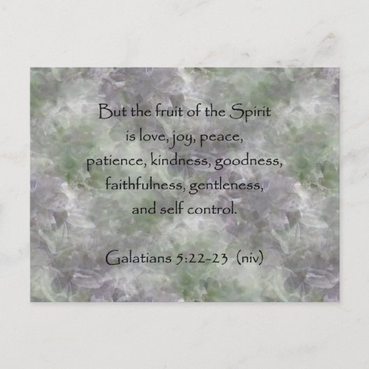 Galatians 5:22 - 23 ~ Frucht des Geistes Postkarte (Vorderseite)