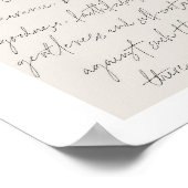 Galatians 5:22-23 Minimal Boho Beige Arch Script Poster (Ecke)