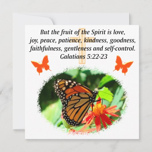 GALATIANS 5 BUTTERFLY FOTO DESIGN (Vorderseite)