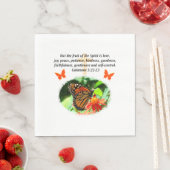 GALATIANS 5 BUTTERFLY FOTO DESIGN SERVIETTE (Beispiel)