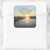 GALATIANS 5 SONNENSET FOTO QUADRATISCHER AUFKLEBER (Tasche)