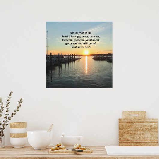 GALATIANS 5 SUNSET PHOTO POSTER (Küche)