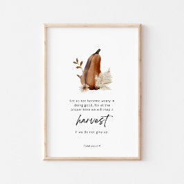 Galatians 6:9 Scripture Harvest Christian Poster