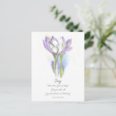 Galatians Fruit of the Spirit Joy Scripture Crocus Postkarte (Stehend Vorderseite)