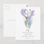 Galatians Fruit of the Spirit Joy Scripture Crocus Postkarte (Vorne/Hinten)
