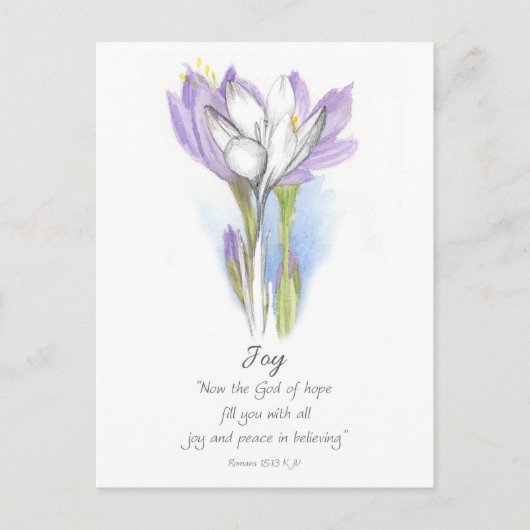 Galatians Fruit of the Spirit Joy Scripture Crocus Postkarte (Vorderseite)