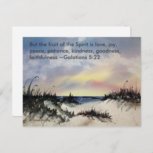 Galations 5:22 Bibelverse Postkarte (Vorne/Hinten)